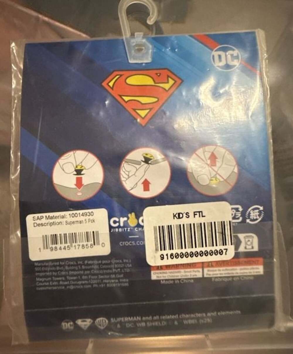 Crocs Jibbitz Superman 5-Pack DC Comics Shoe Charms Krypto Clark Kent NWT - Picture 2 of 2